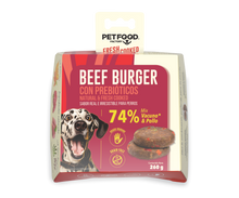 Cargar imagen en el visor de la galería, "Snack para perros Petfood Factory Hamburguesa de Vacuno 260g premio carnoso natural para perros de todas las razas - La Mascotería de Andrea"