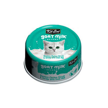 Cargar imagen en el visor de la galería, "Alimento húmedo para gatos Kit Cat Goat Milk Gourmet Pollo y Camarón 70g con leche de cabra natural para gatos con digestión sensible - La Mascotería de Andrea"