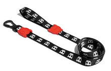 Cargar imagen en el visor de la galería, "Correa para perros Zee.Dog Skull talla XS negra con diseño de calaveras de poliéster suave y mosquetón de seguridad ligero - La Mascotería de Andrea"