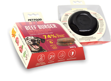 Cargar imagen en el visor de la galería, "Snack para perros Petfood Factory Hamburguesa de Vacuno 260g premio carnoso natural para perros de todas las razas - La Mascotería de Andrea"
