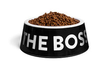 Cargar imagen en el visor de la galería, "Plato para perros pequeños Zee.Dog Bowl The Boss Black talla S con base de goma antideslizante y diseño de calavera negra - La Mascotería de Andrea"
