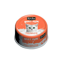 Cargar imagen en el visor de la galería, "Alimento húmedo para gatos Kit Cat Goat Milk Gourmet Pollo y Salmón 70g con leche de cabra rico en Omega para piel y pelaje - La Mascotería de Andrea"
