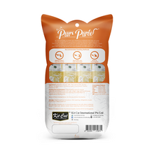 Cargar imagen en el visor de la galería, Kit Cat Purr Puree Chicken &amp; Salmon: snack cremoso para gatos con pollo y salmón, sin cereales, ideal como premio o complemento diario.
Pack con 4 sticks de 15 g.
