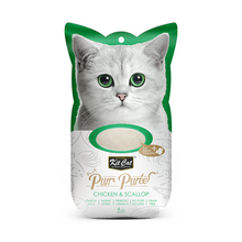 Cargar imagen en el visor de la galería, Kit Cat Purr Pure Snack para GatosKit Cat Purr Puree Chicken &amp; Scallop: snack cremoso para gatos con pollo y vieira. Alta palatabilidad,Ideal como premio o suplemento diario.
Pack con 4 sticks de 15 g.
