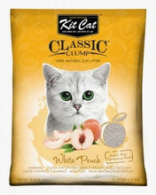 Cargar imagen en el visor de la galería, "Arena sanitaria para gatos Kit Cat Classic Clumping sabor Durazno 7kg con control de olores y aglutinación rápida - La Mascotería de Andrea"
