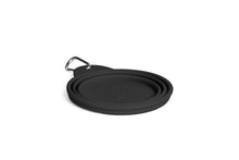 Cargar imagen en el visor de la galería, "Plato plegable para mascotas Zee.Dog Go Bowl Black talla S color negro de silicona segura libre de BPA con mosquetón para colgar - La Mascotería de Andrea"
